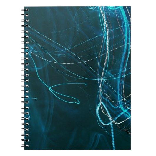 Carnet Tableau abstrait noir et bleu (Devant)