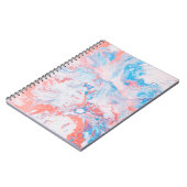 Carnet Tableau abstrait rouge, bleu et blanc (Côté gauche)