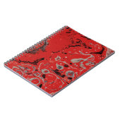 Carnet Tableau abstrait rouge et gris (Côté gauche)
