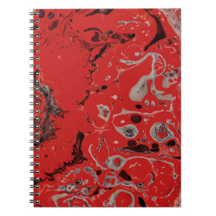 Carnet Tableau abstrait rouge et gris