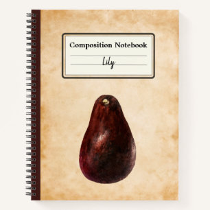 Carnet Tableau Avocado vintage Comp personnalisé