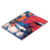 Carnet Tableau bleu, orange, rouge et noir (Côté gauche)