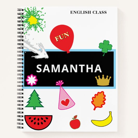 Carnet Tableau de bord de l'école NOM Fruit (Devant)