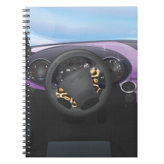 Carnet Tableau de bord de voiture de sport (Devant)