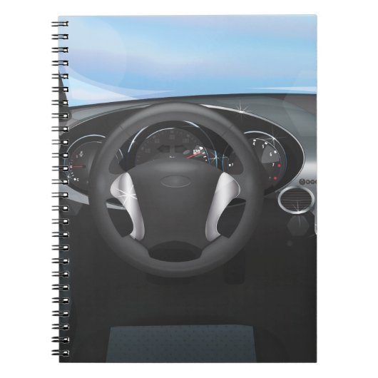 Carnet Tableau de bord de voiture de sport (Devant)