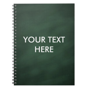 Carnet Tableau de bord vert monographique personnalisé