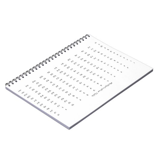 Carnet Tableau de multiplication (Côté gauche)