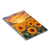 Carnet Tableau de paysage de coucher de soleil dans un ch (Côté Droit)