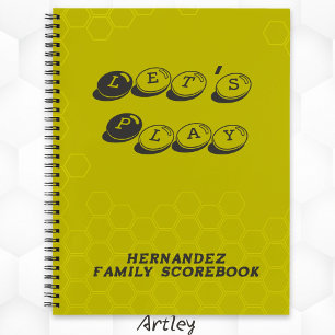 Carnet Tableau de score de jeu de société Famille Gris Ja