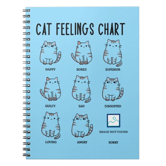 Carnet Tableau des sentiments du chat (Devant)
