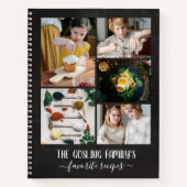 Carnet Tableau noir Photo Collage Recettes de la famille (Devant)