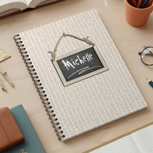 Carnet Tableau Noir Suspendu Beige ID397