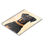 Carnet Tableau original d'un Doberman Pinscher aux oreill (Côté gauche)