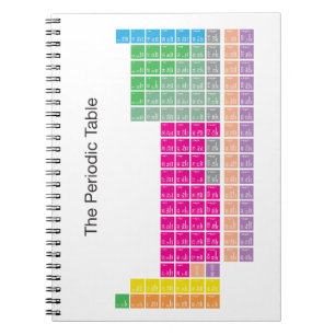 Carnet Tableau périodique coloré moderne