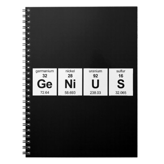 Carnet Tableau périodique GeNiUS (Devant)