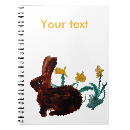 Carnet Tableau Printemps Rabbit Daffodil Personnalisé (Devant)