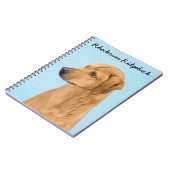 Carnet Tableau Rhodesian Ridgeback - Art Chien original (Côté gauche)
