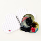 Carnet Tableau vintage de chaton noir et blanc (Intérieur)