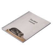 Carnet Tablette Gris Chat Dormir Sur Boîte (Côté gauche)