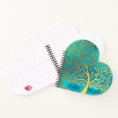 Carnet Tablier bleu turquoise et or (Intérieur)