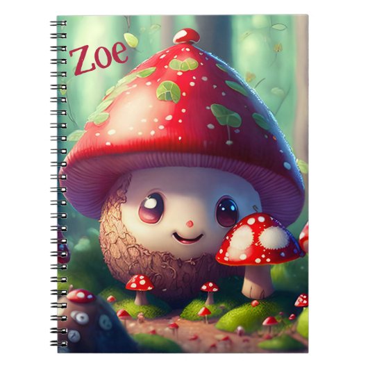 Carnet Tabourets toadstools dans la forêt - bonne chance (Devant)