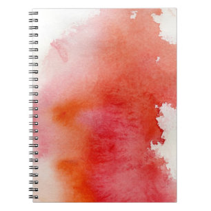 Carnet Tache rouge, peint à la main abstrait d'aquarelle
