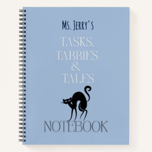 Carnet Tâches, Chattes & Histoires Nom personnalisé