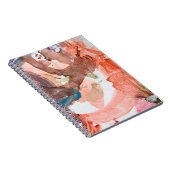 Carnet Taches d'encre sur papier blanc abstrait, acryliqu (Côté Droit)