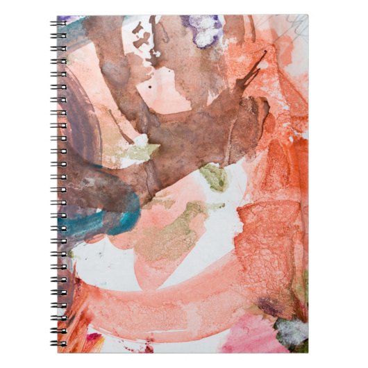 Carnet Taches d'encre sur papier blanc abstrait, acryliqu (Devant)