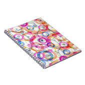 Carnet Taches multicolores, cercles sur fond blanc (Côté Droit)
