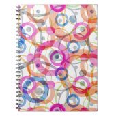 Carnet Taches multicolores, cercles sur fond blanc (Devant)