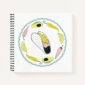 Carnet Taco à propos d'amour | Taco Element Circle (Devant)