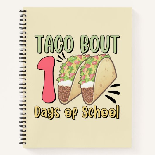 Carnet Taco Bout 100 jours d'école (Devant)