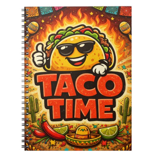 Carnet Taco Time - Fiesta Fiasco - Les Fans de Nourriture (Devant)