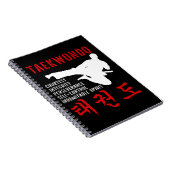 Carnet Taekwondo Tenets Martial Arts (Côté Droit)
