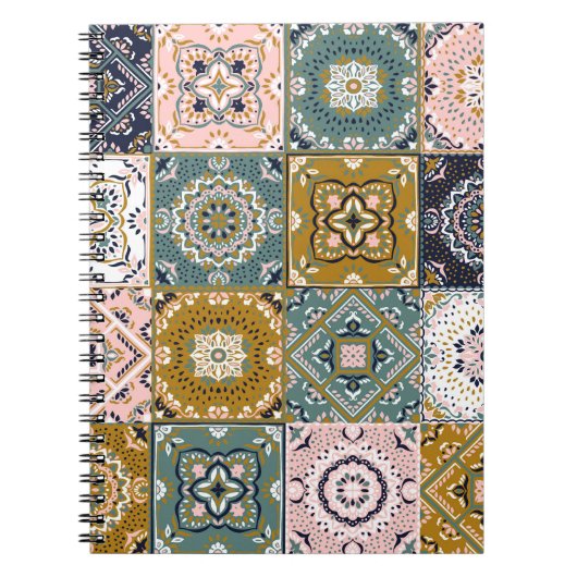 Carnet Talavera Indian : Patchwork, Ethnic Mosaic. (Devant)