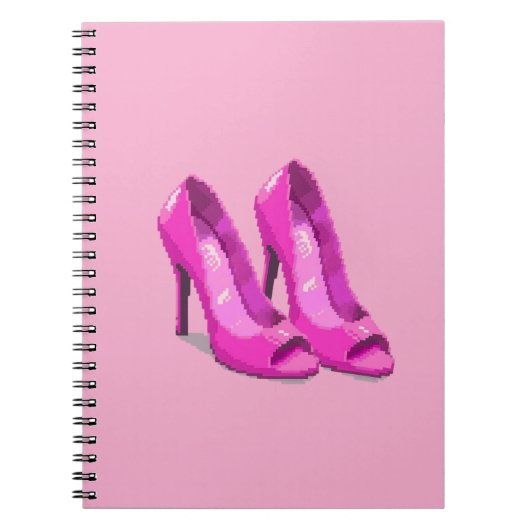 Carnet Talons Hauts Roses Style Pixel Art 64 Bits (Devant)