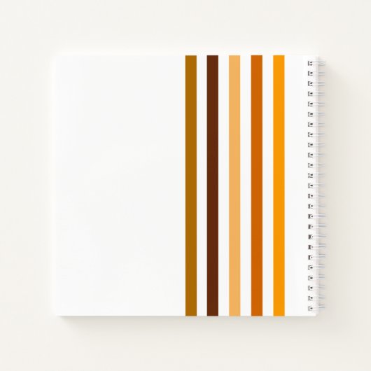 Carnet Tan Brown Orange Vertical Stripes Monogramme (Dos)