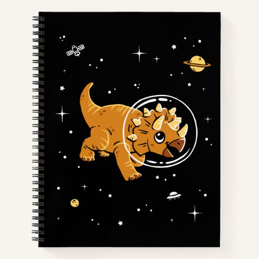 Carnet Tan Triceratops Dinos Dans L'Espace (Devant)