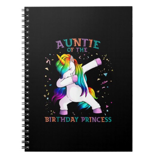 Carnet Tante d'anniversaire Princesse Dab Unicorn Tante R (Devant)