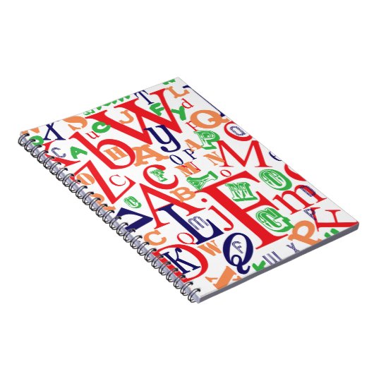 Carnet Tapez Fun Cool De A à Z Gras Design (Côté Droit)