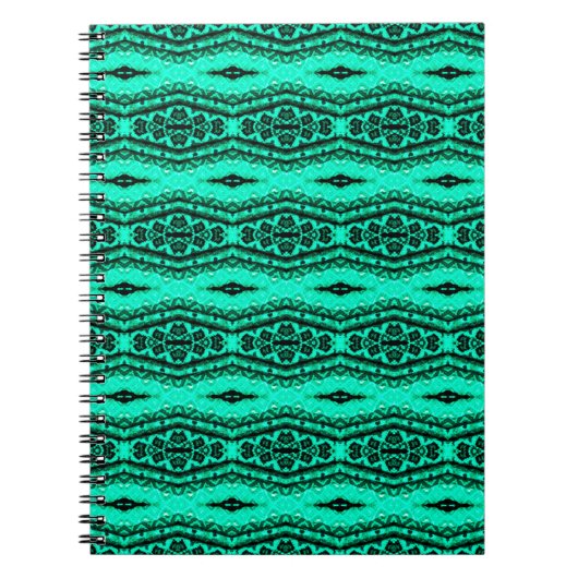 Carnet Tapis persan ikat vert clair. Ethnique (Devant)
