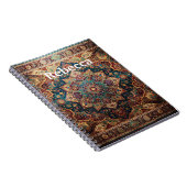 Carnet Tapis persan traditionnel avec votre nom (Côté Droit)
