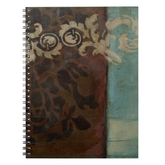 Carnet Tapisserie Abstraite Damask par Jennifer Goldberge (Devant)