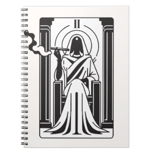 Carnet Tarot Grande Prêtresse Fumée de Weed Occulte