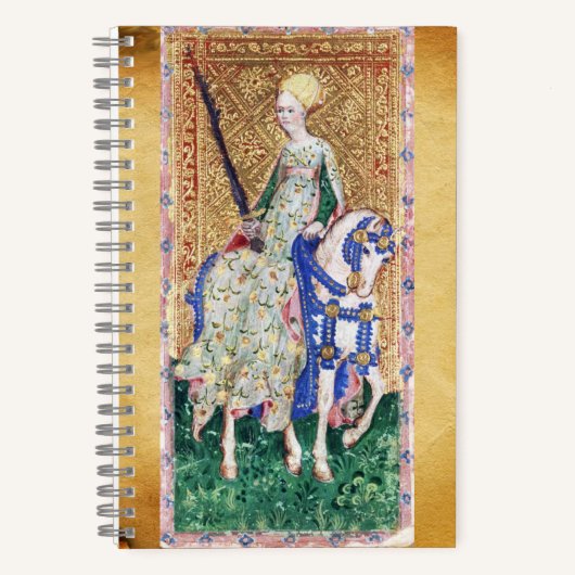 CARNET TAROTS ANCIENS, CHEVALIER ET MAÏS D'ÉPÉE (Recto)