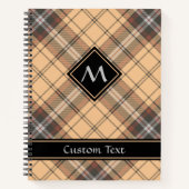 Carnet Tartan beige et Brown (Devant)