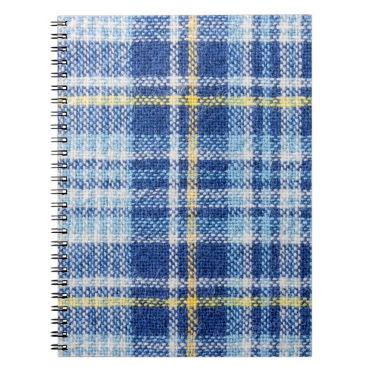 Carnet Tartan bleu et jaune ou arrière - plan plaid pour (Devant)