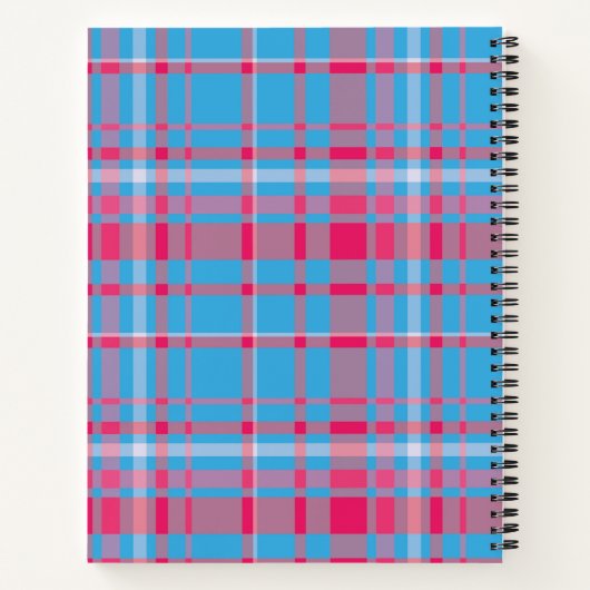 Carnet Tartan bleu et rouge (Dos)