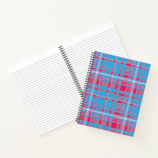 Carnet Tartan bleu et rouge (Intérieur)